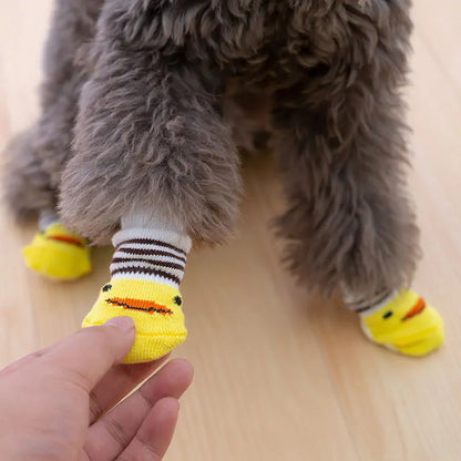 4-Piece Set Knitted Pet Socks