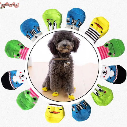 4-Piece Set Knitted Pet Socks