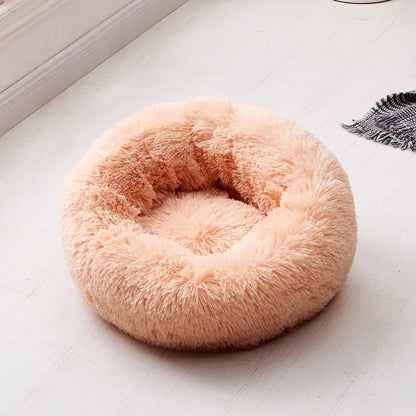 Long Plush Super Soft Round Pet Bed