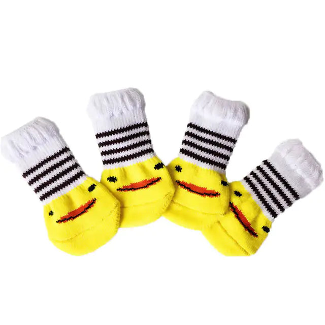 4-Piece Set Knitted Pet Socks