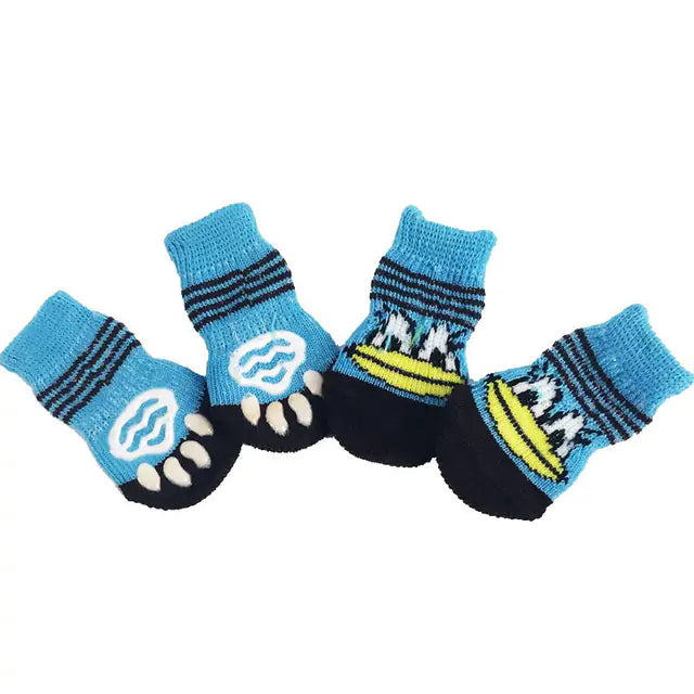 4-Piece Set Knitted Pet Socks