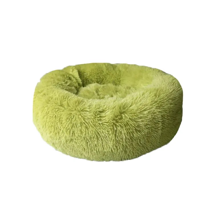 Long Plush Super Soft Round Pet Bed