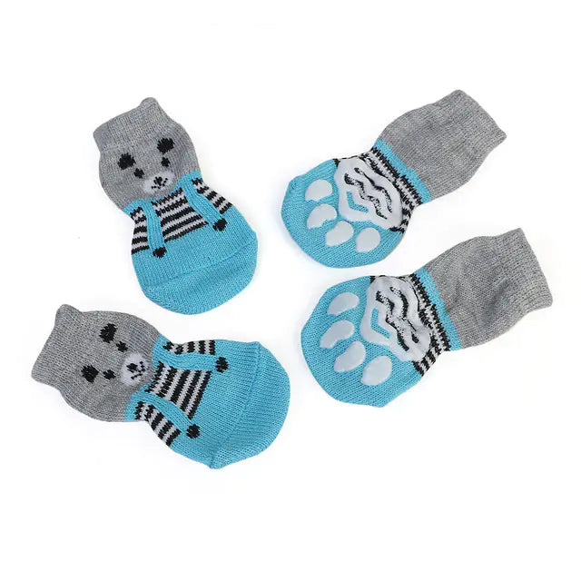 4-Piece Set Knitted Pet Socks