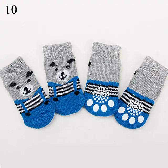 4-Piece Set Knitted Pet Socks