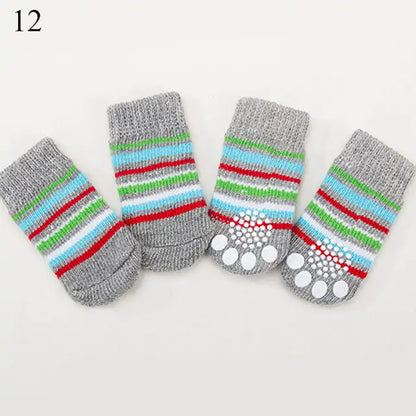 4-Piece Set Knitted Pet Socks