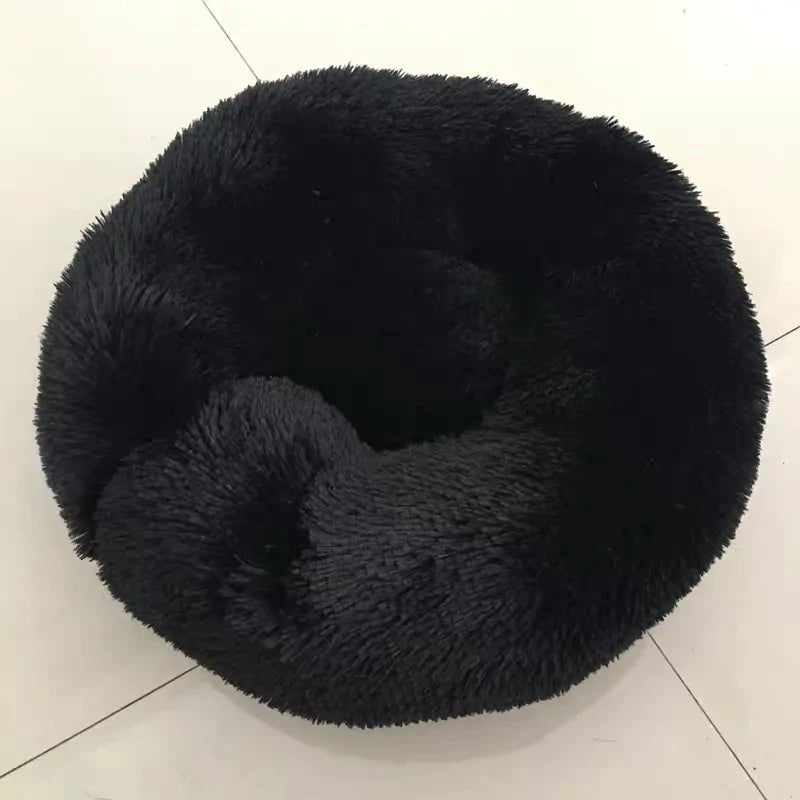 Long Plush Super Soft Round Pet Bed